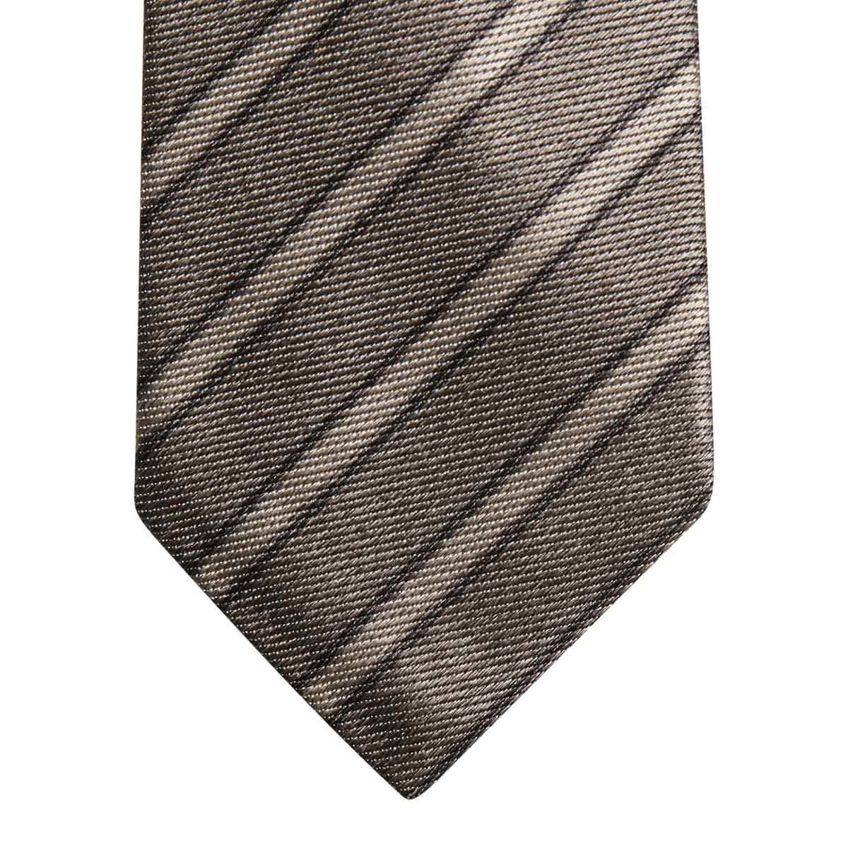 Kiton KITON Gray Silk Cotton Tie Gray 001