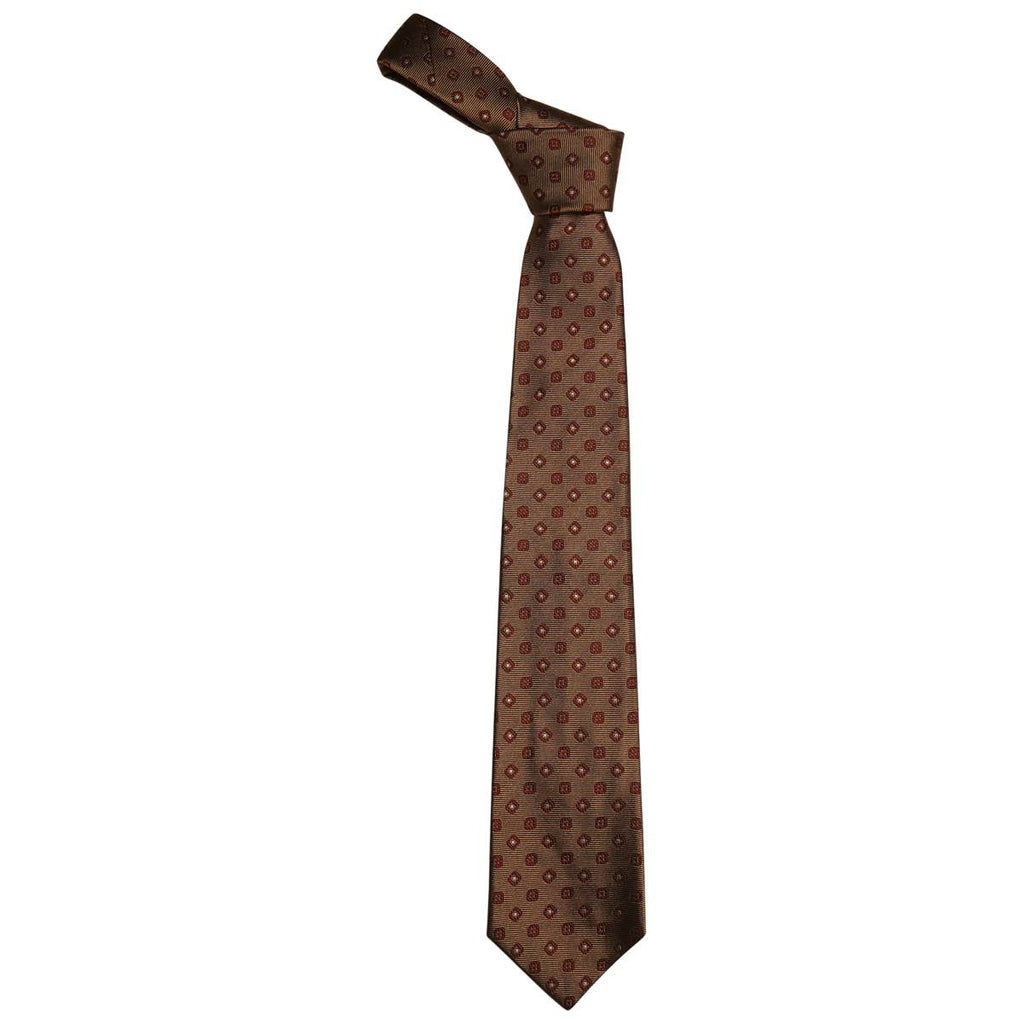 Kiton KITON Gold Red Silk Tie Gold/Red 000