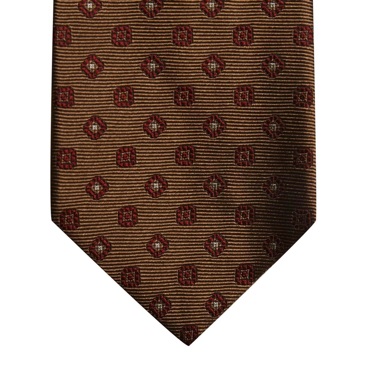 Kiton KITON Gold Red Silk Tie Gold/Red 001
