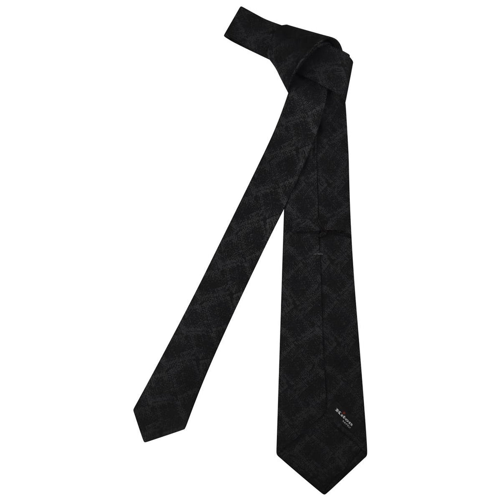 KITON Gray Silk Tie
