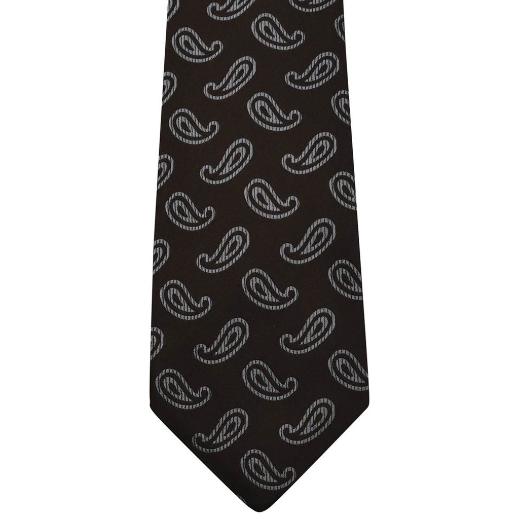 Kiton KITON Silver Brown Silk Tie Silver/Brown 001