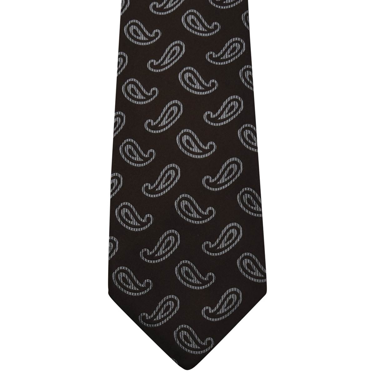 Kiton KITON Silver Brown Silk Tie Silver/Brown 001