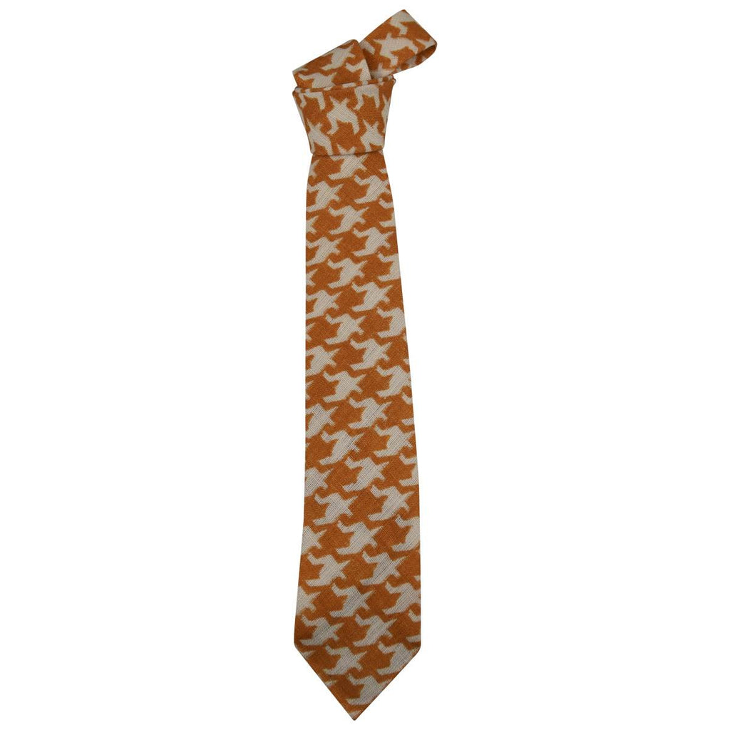 Kiton KITON Orange White Linen Tie Orange/White 000