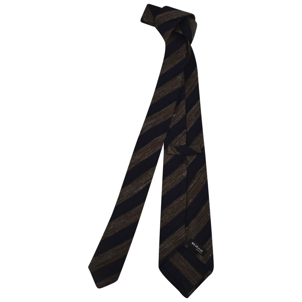 KITON Multicolor Silk Virgin Wool Linen Tie