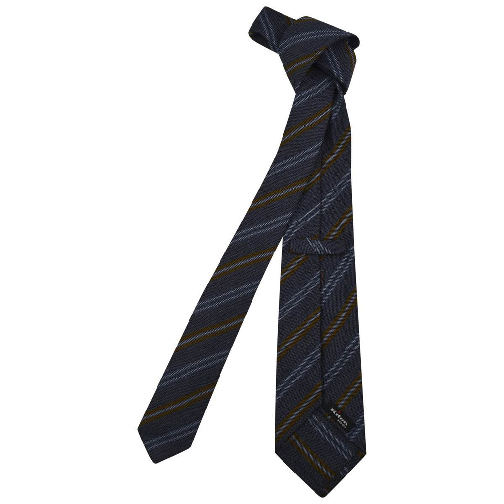 KITON Multicolor Virgin Wool Wool Silk Tie