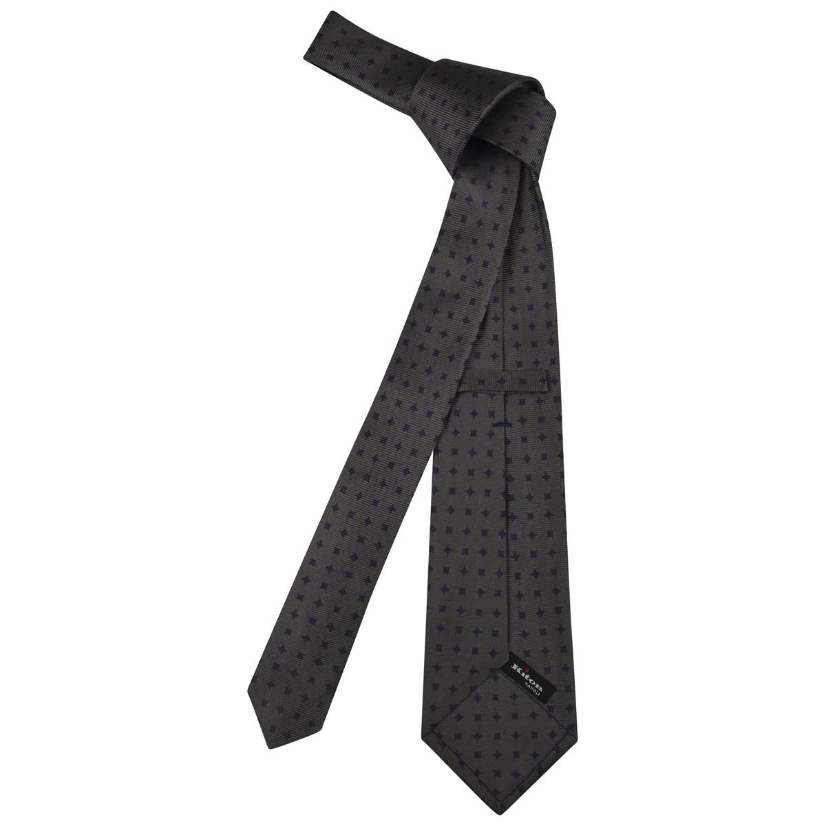 KITON Green Violet Silk Tie