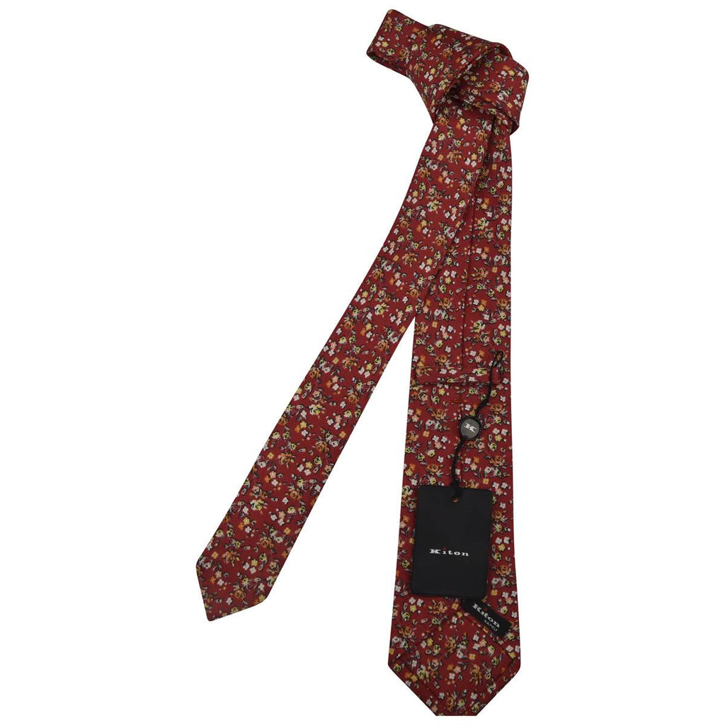 KITON Multicolor Linen Silk Tie