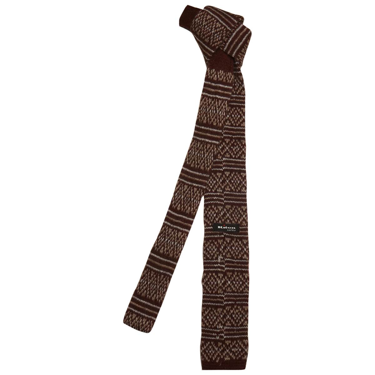 KITON Multicolor Acrilico Alpaca Wool Tie