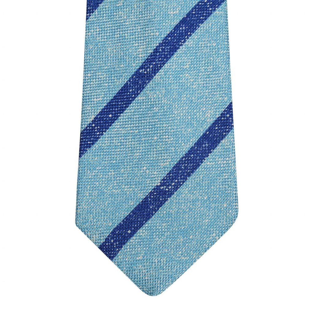 Kiton KITON Blue Light Blue Silk Tie Blue/Light Blue 001