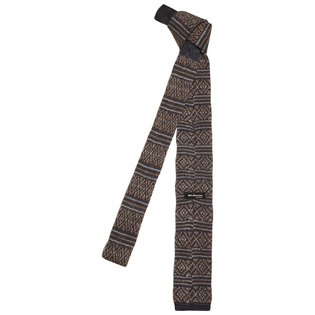 KITON Multicolor Acrilico Alpaca Wool Tie