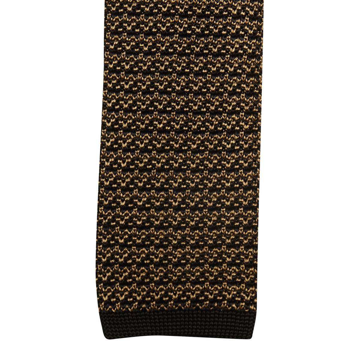 Kiton KITON Yellow Black Silk Tie Yellow/Black 001