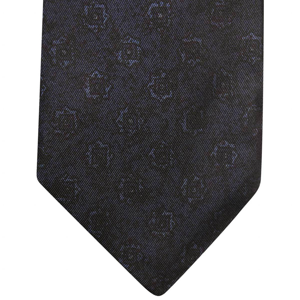 Kiton KITON Blue Silk Tie Blue 001