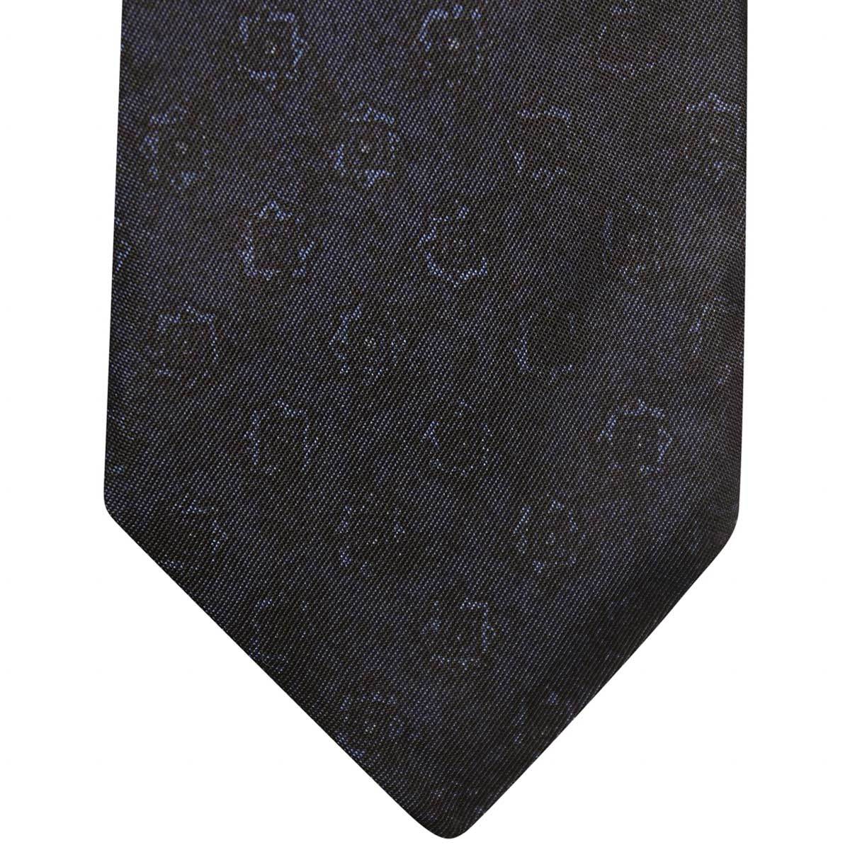 Kiton KITON Blue Silk Tie Blue 001