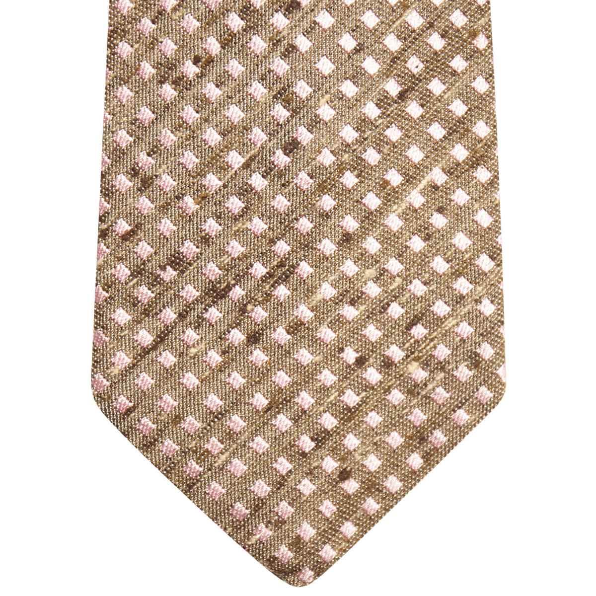 Kiton KITON Brown Pink Silk Tie Brown/Pink 001