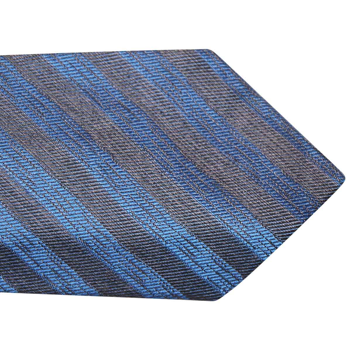 Kiton KITON Blue Silk Tie Blue 001