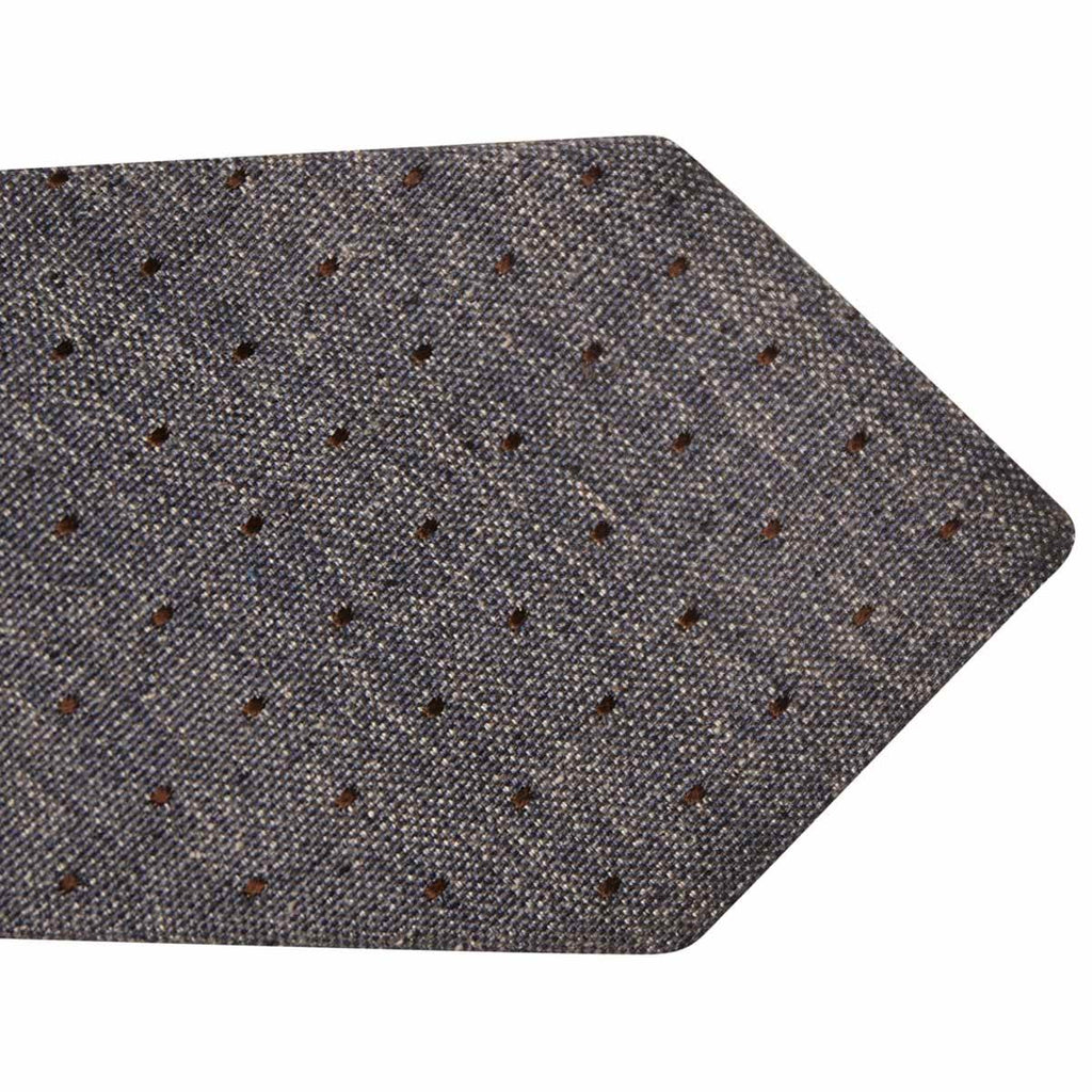 Kiton KITON Blue Brown Silk Wool Tie Blue/Brown 001