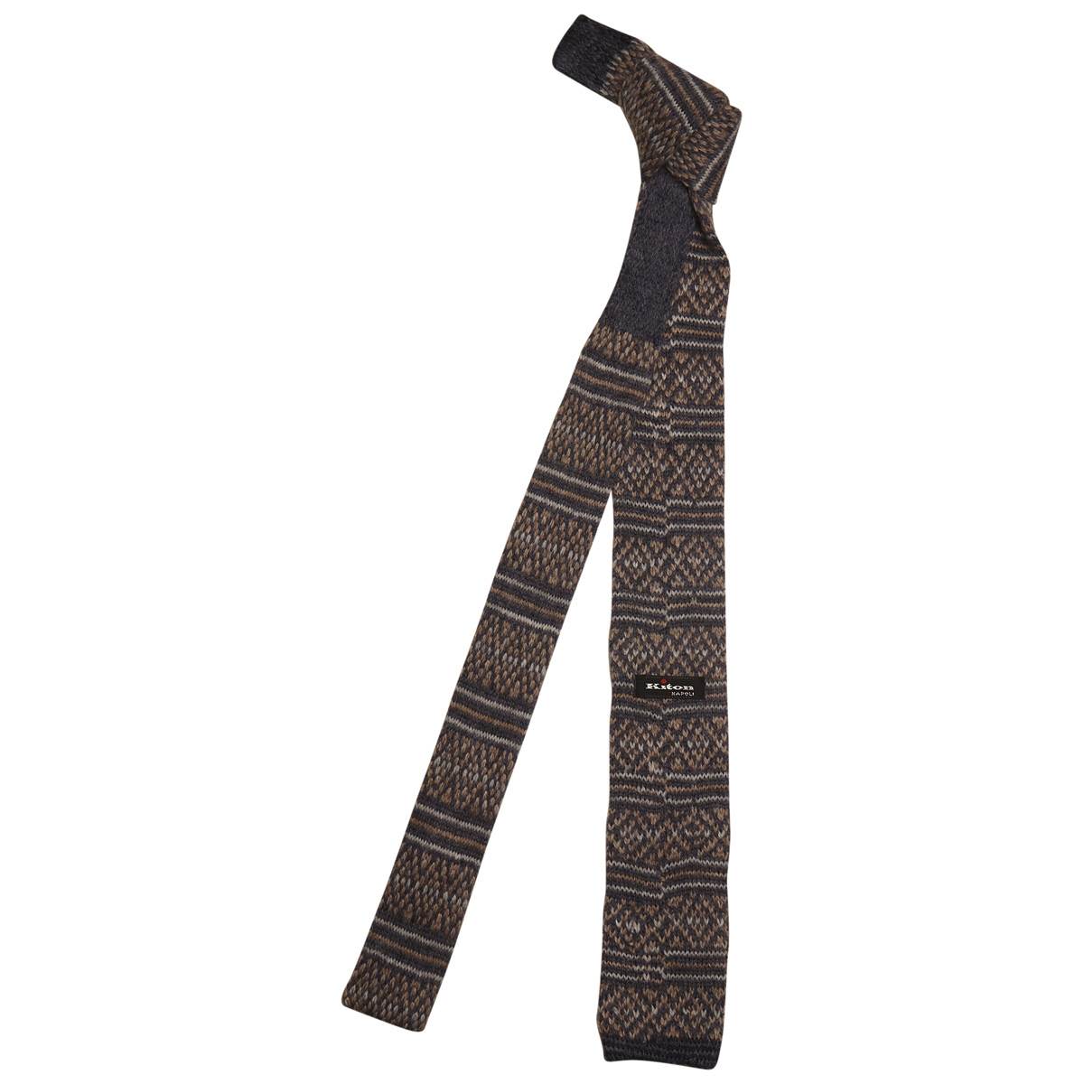 KITON Multicolor Acrilico Alpaca Wool Tie