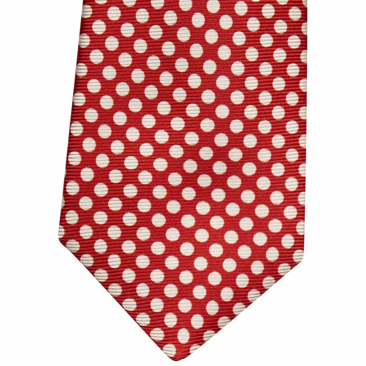 Kiton KITON Red White Silk Tie Red/White 001