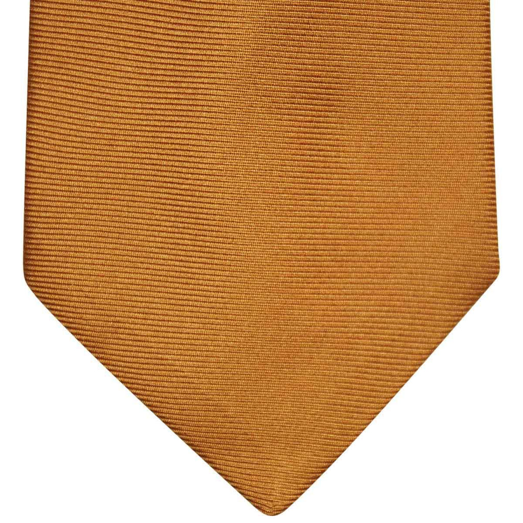 Kiton KITON Orange Silk Tie Orange 001