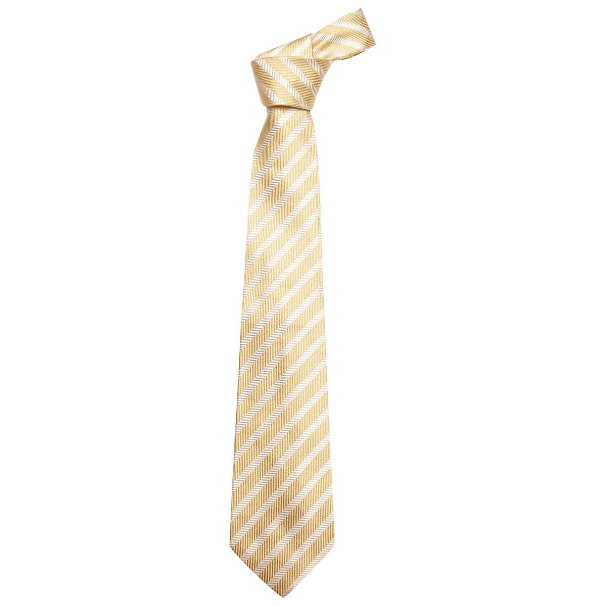 Kiton KITON White Gold Silk Tie White/Gold 000