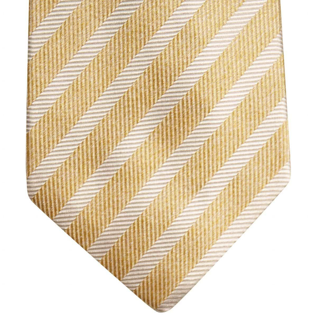 Kiton KITON White Gold Silk Tie White/Gold 001