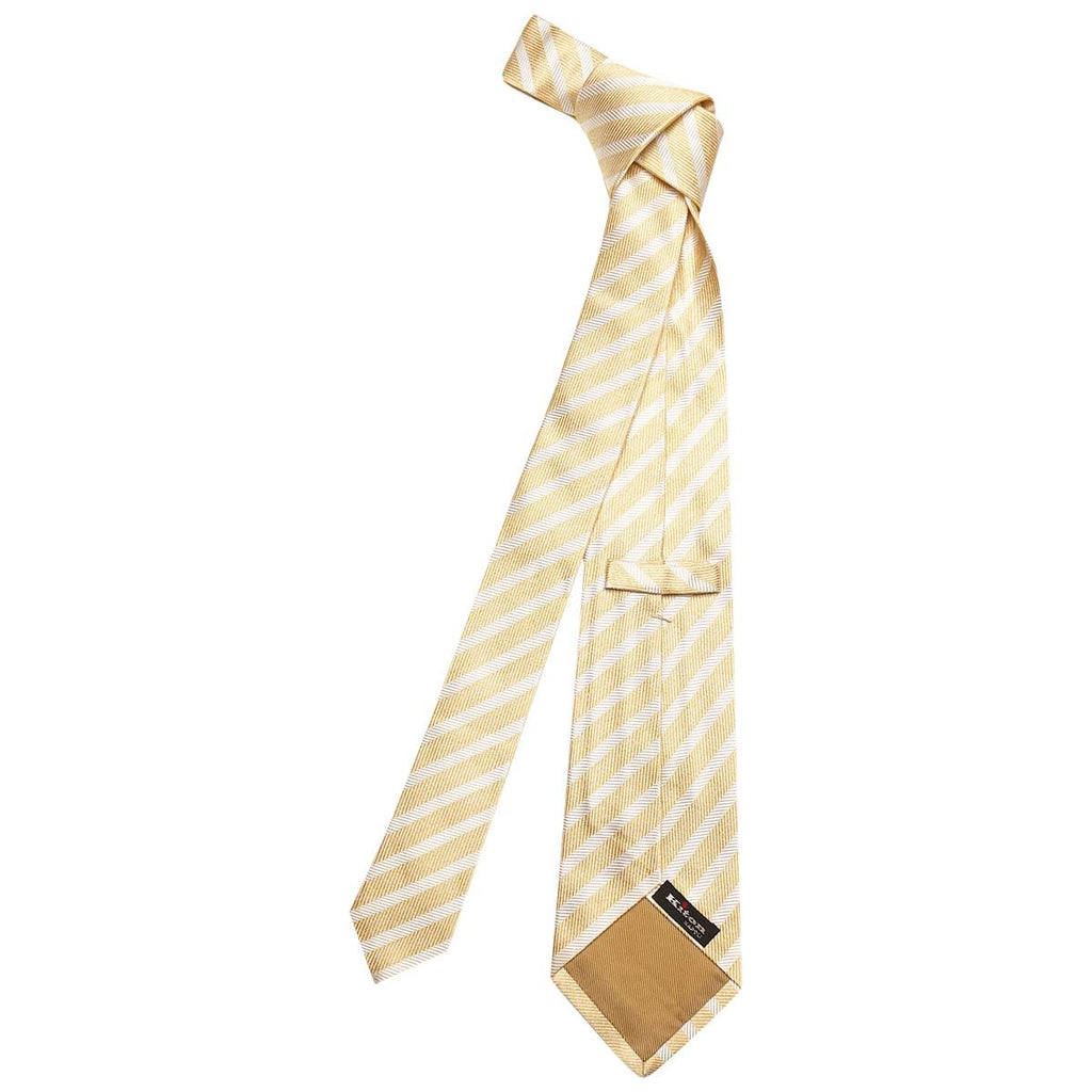 KITON White Gold Silk Tie