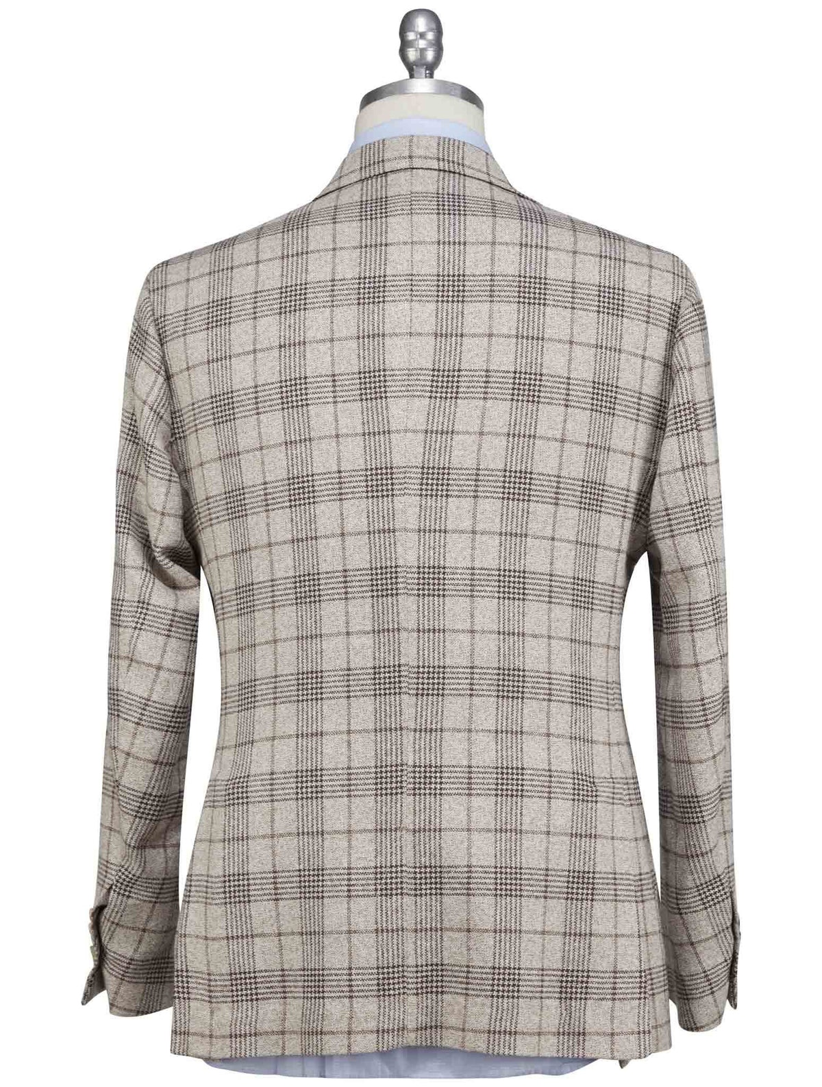 Luigi Borrelli Brown Virgin Wool Silk Linen Blazer
