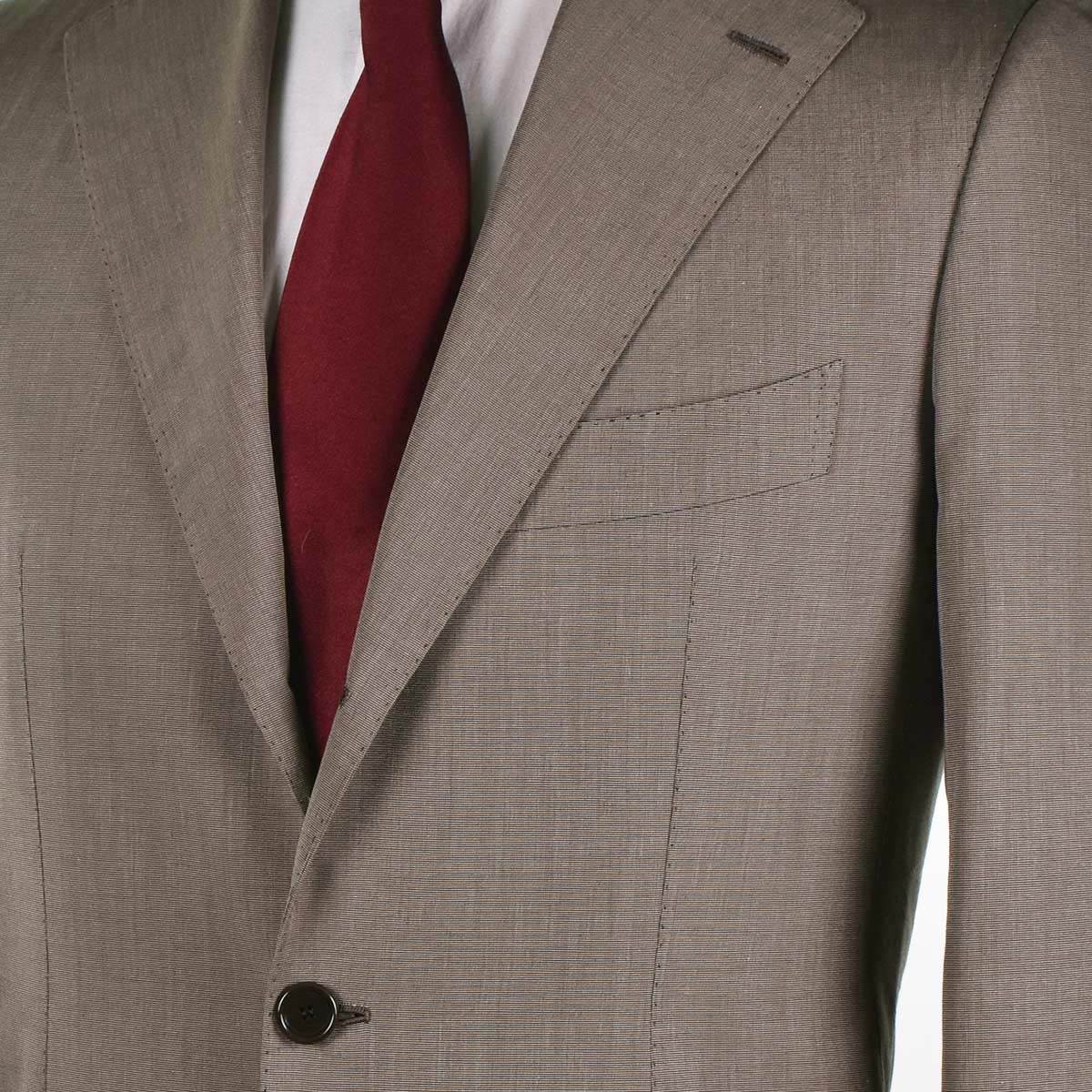 CESARE ATTOLINI Light Brown Cotton Suit