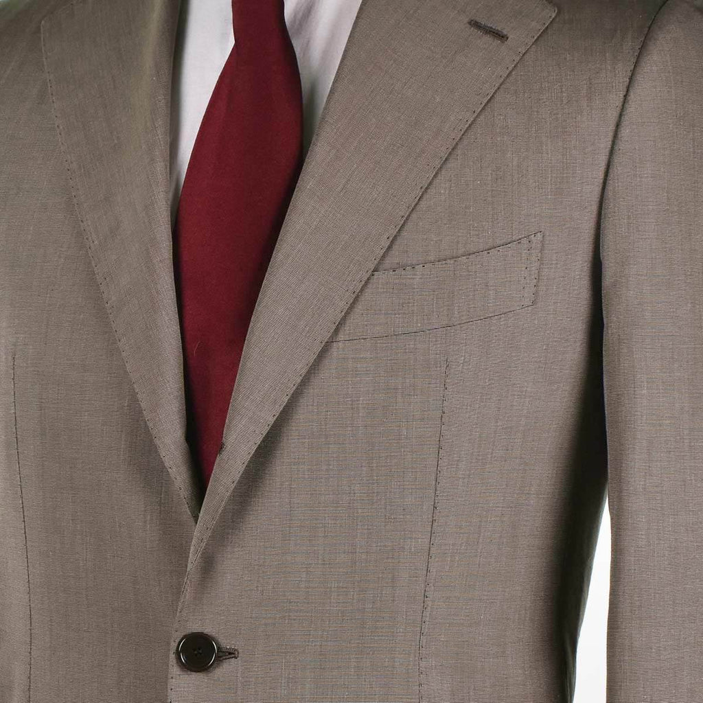 CESARE ATTOLINI Light Brown Cotton Suit