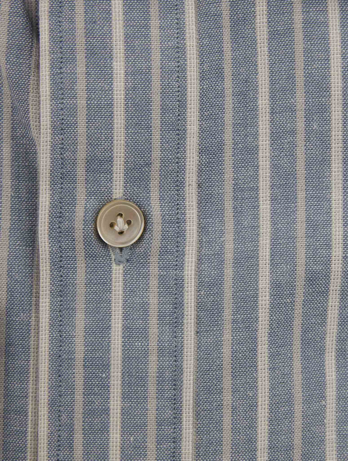 Luigi Borrelli Blue White Cotton Shirt