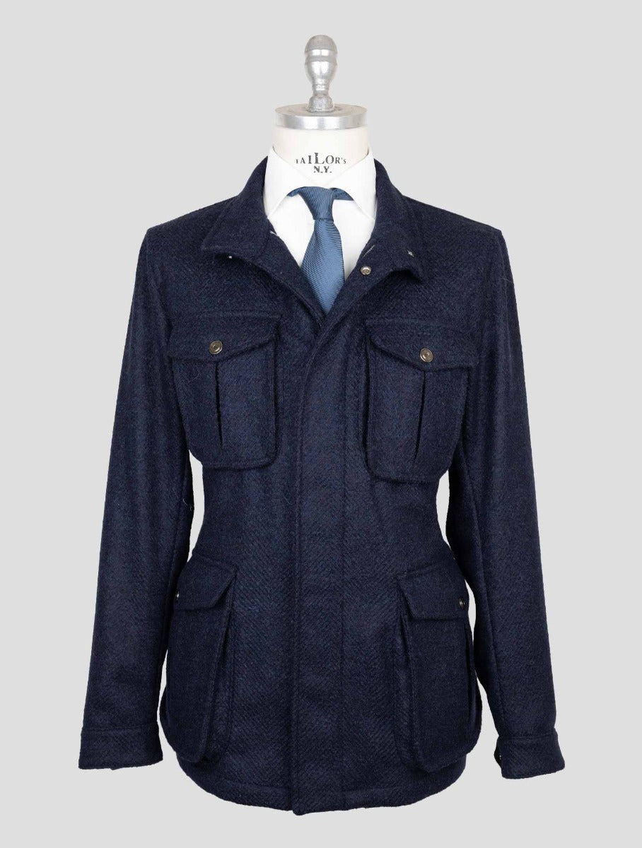 Sartorio Napoli Blue Cashmere Silk Coat