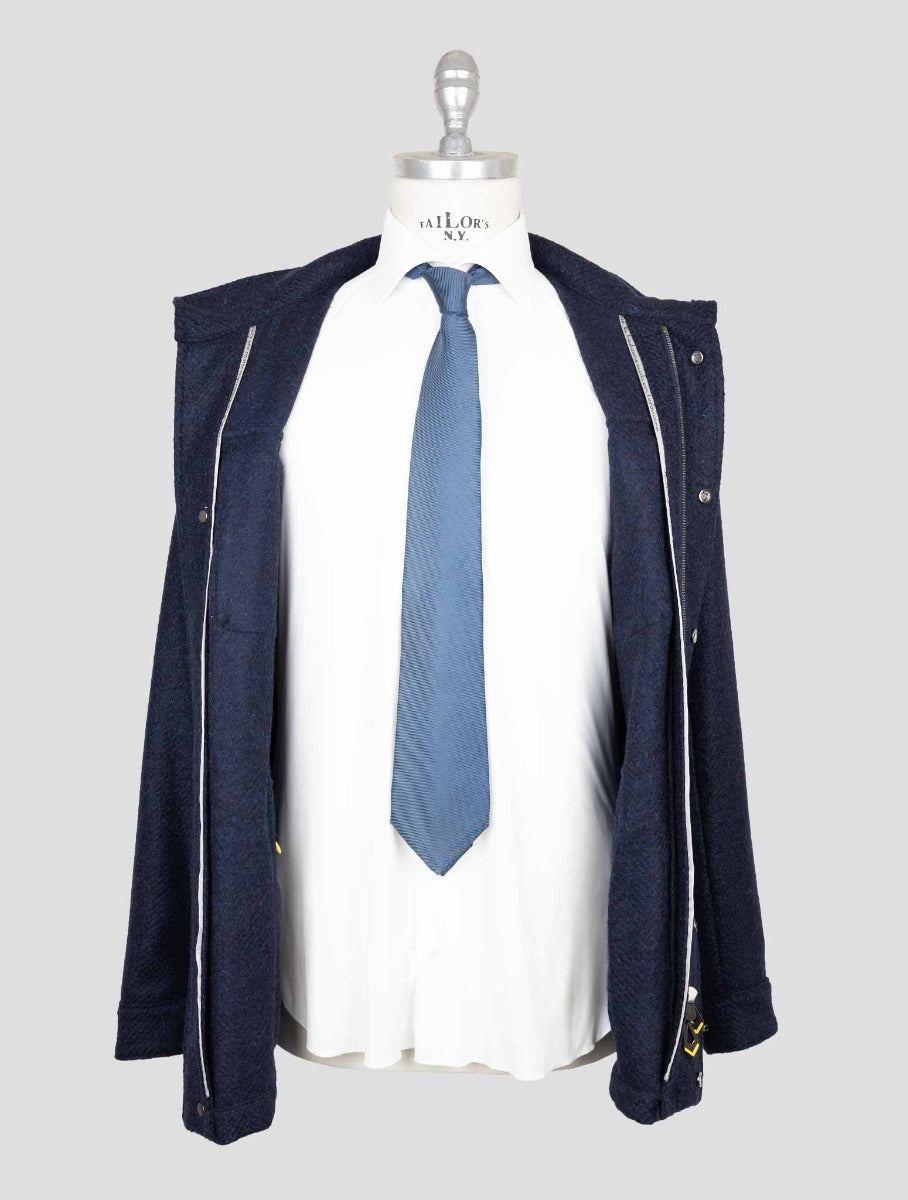 Sartorio Napoli Blue Cashmere Silk Coat