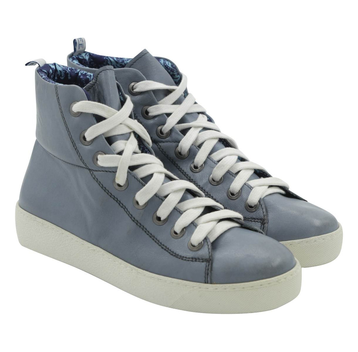 FeFè Napoli Fefè Light Blue Leather Sneakers Light Blue 000