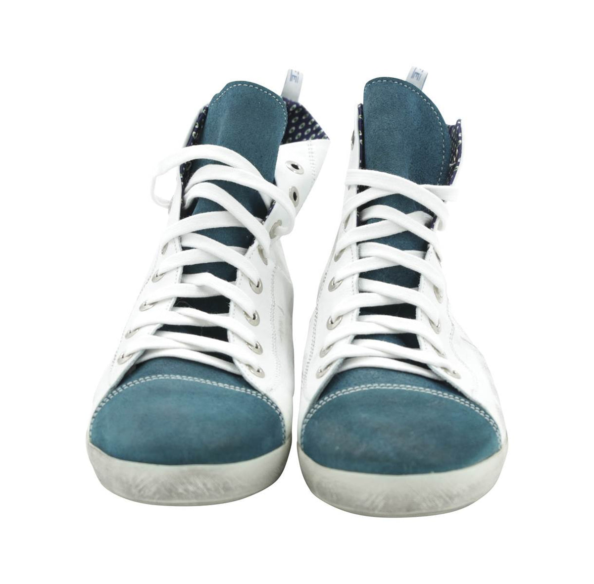 FeFè Napoli Fefè Blue White Leather Sneakers White/Blue 001
