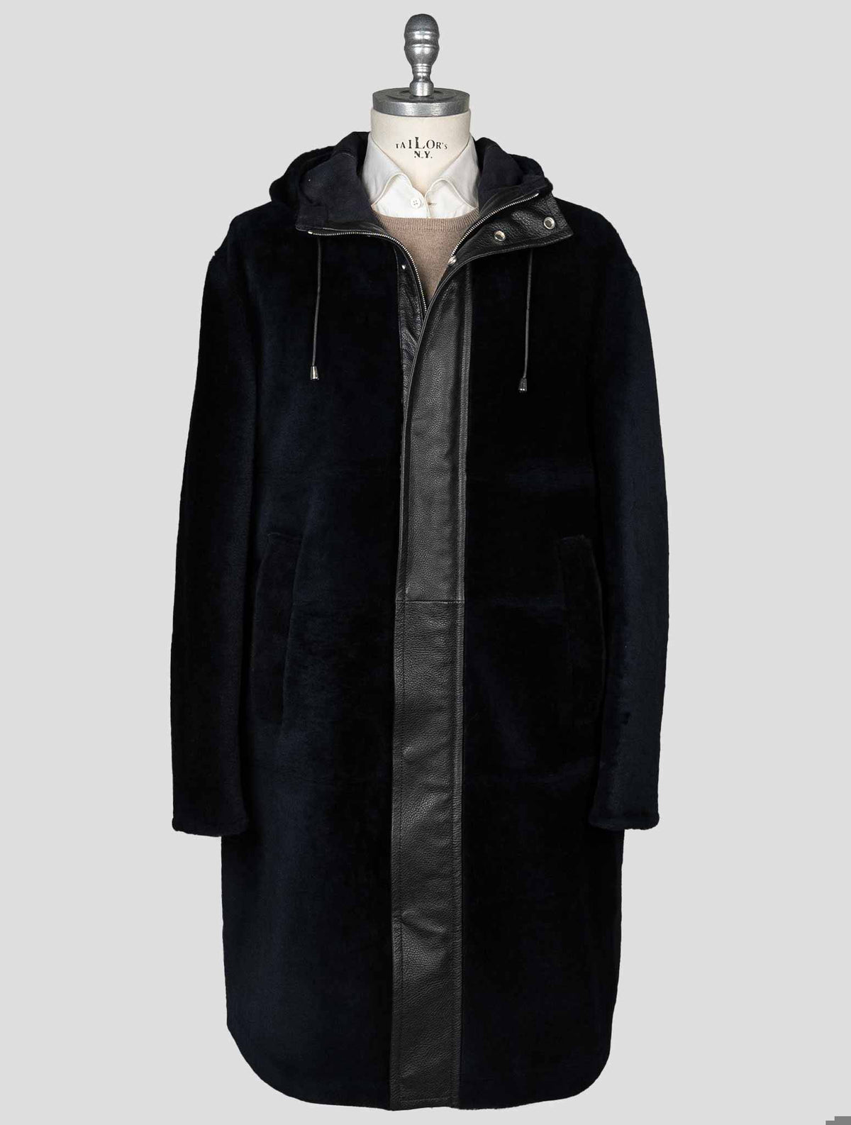 Zilli Zilli Blue Sheepskin leather Parka Overcoat Blue 000