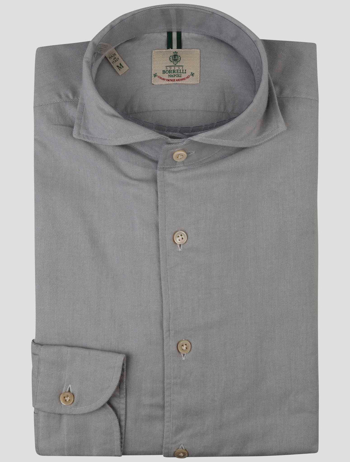 Luigi Borrelli Luigi Borrelli Gray Cotton Shirt Gray 000