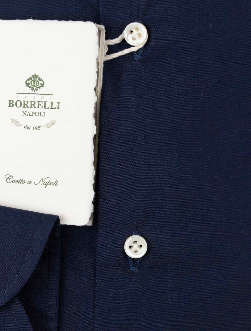 Luigi Borrelli Dark Blue Cotton Shirt
