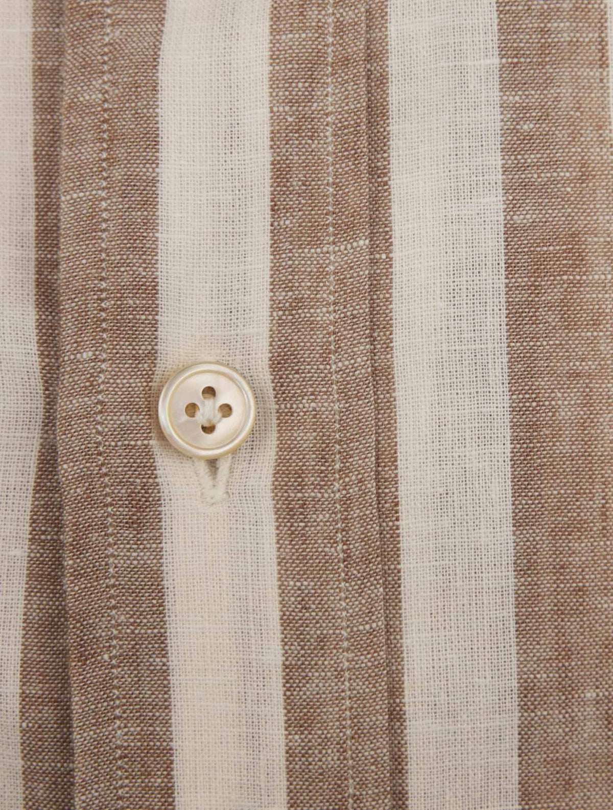 Luigi Borrelli Brown Linen Cotton Shirt