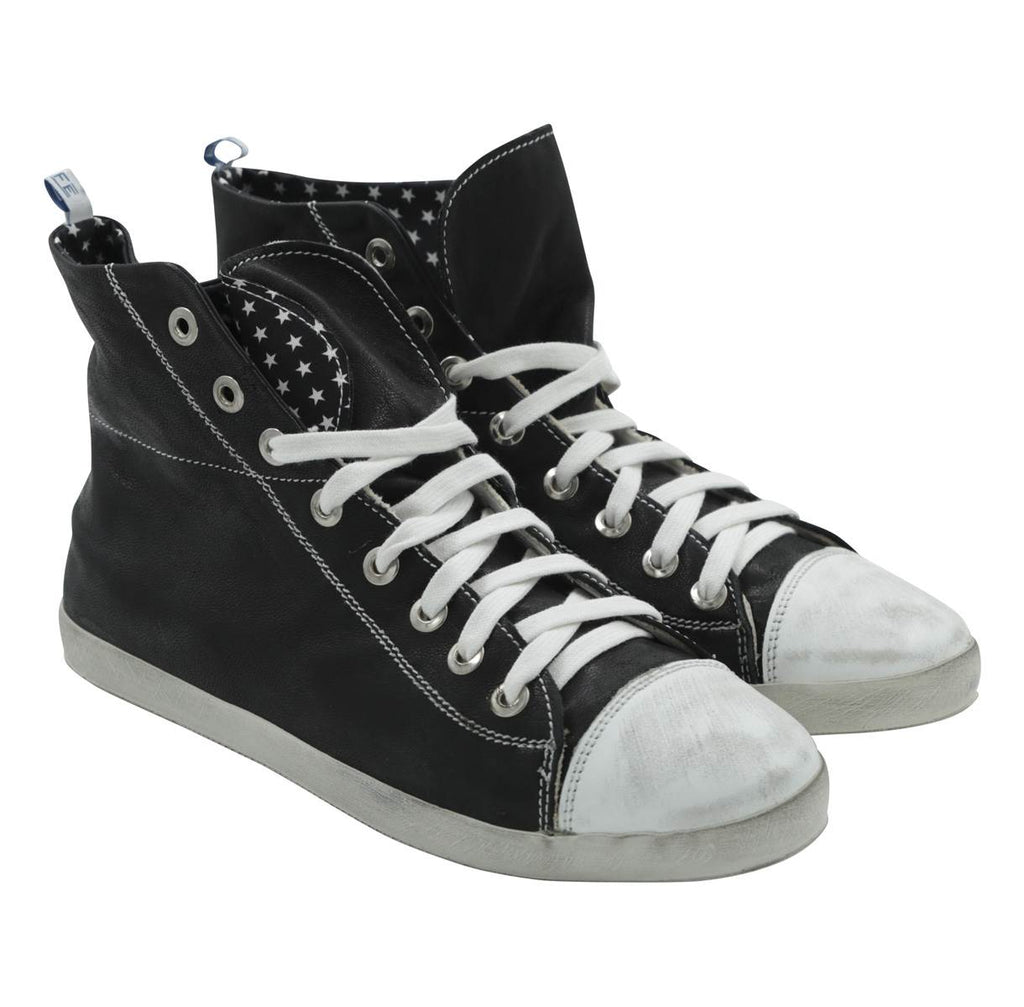 FeFè Napoli Fefè Black White Leather Sneakers Blach/White 000
