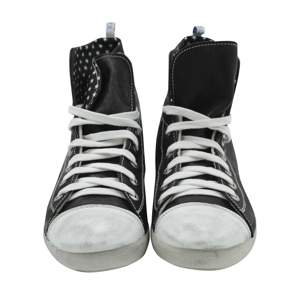 FeFè Napoli Fefè Black White Leather Sneakers Blach/White 001