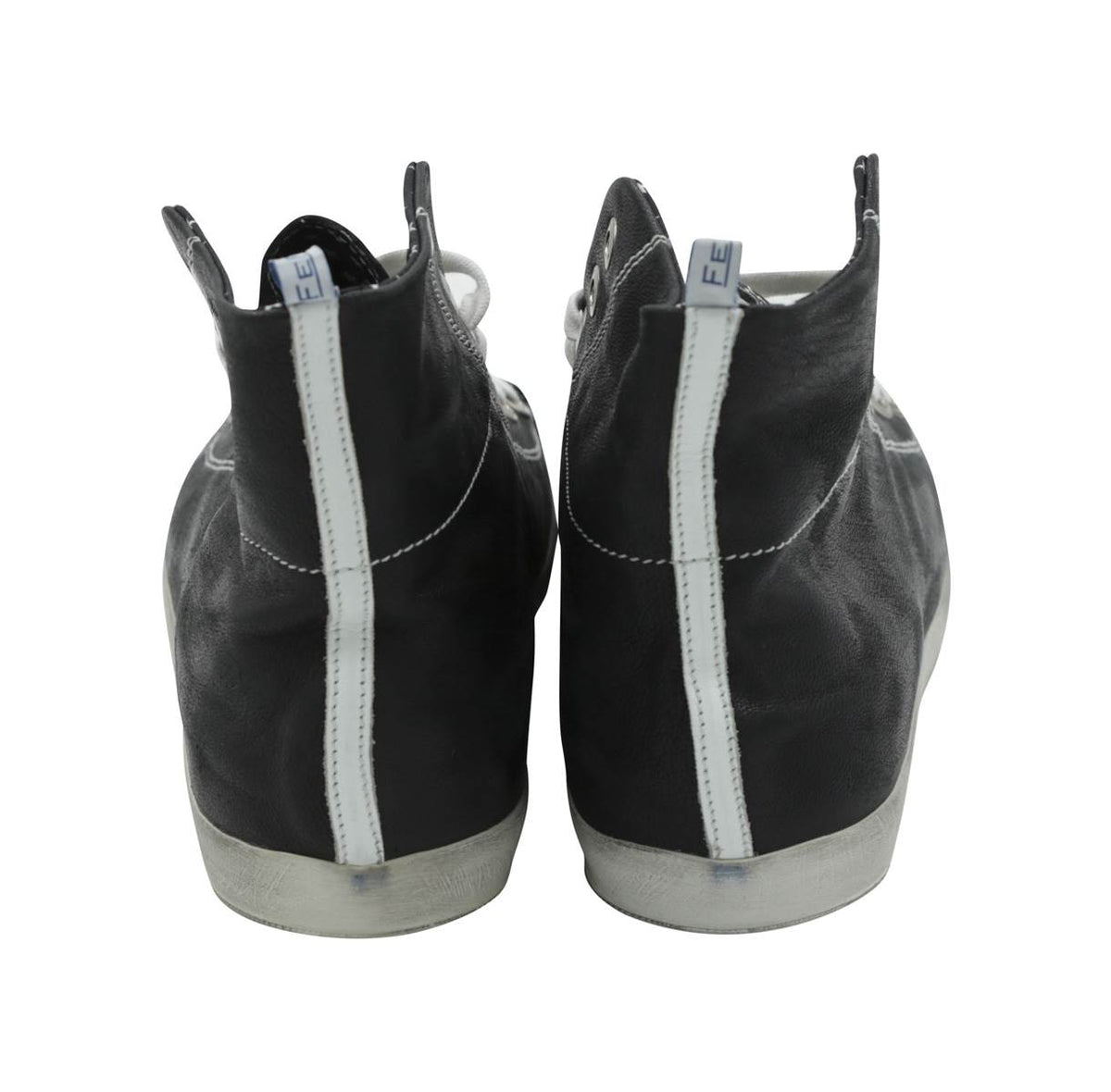 Fefè Black White Leather Sneakers