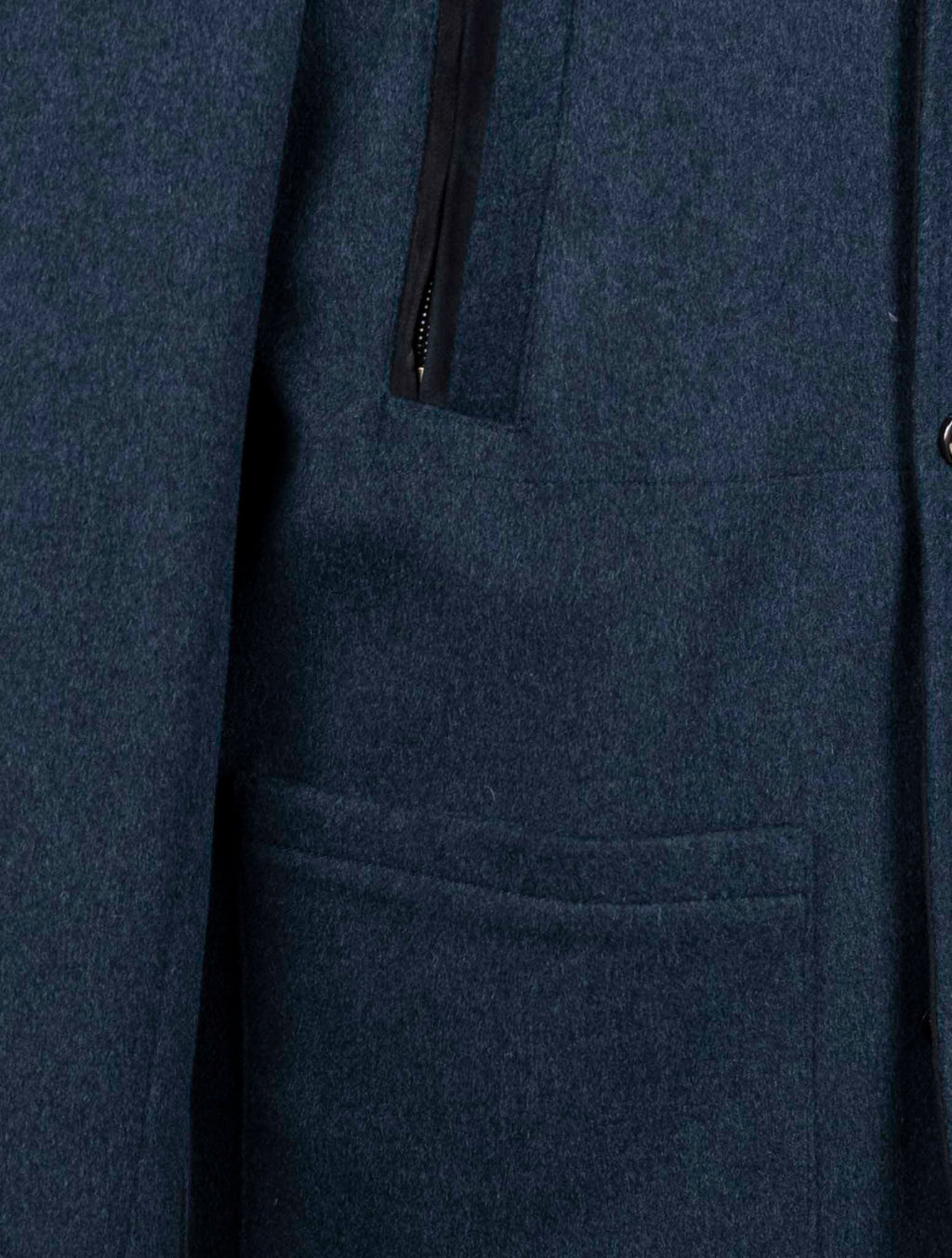 Isaia Blue Wool Pa Overcoat
