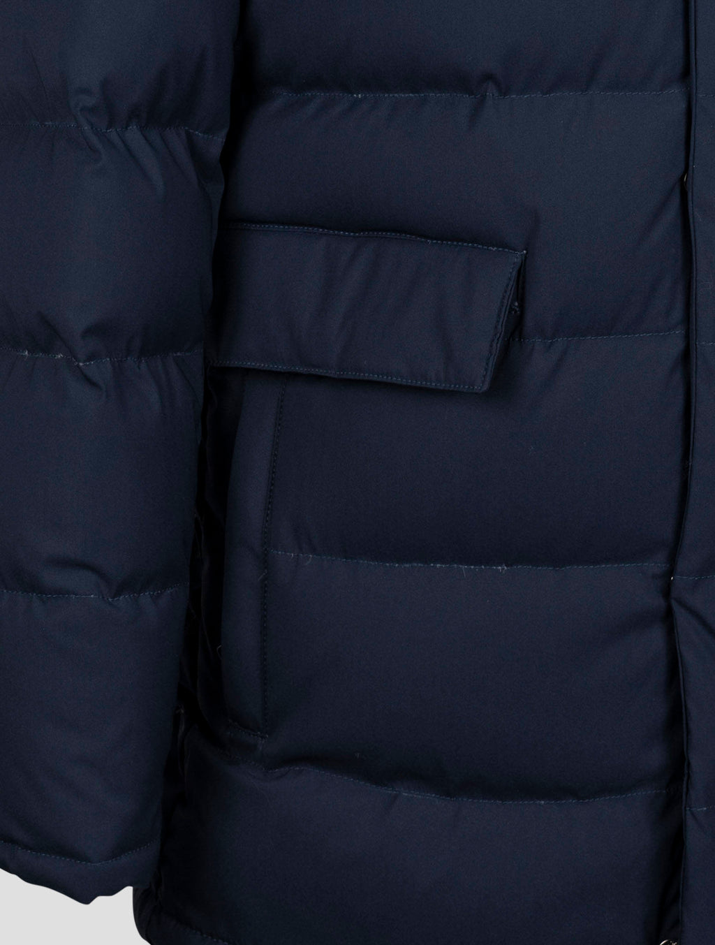 Isaia Blue Wool Pa Silk Coat