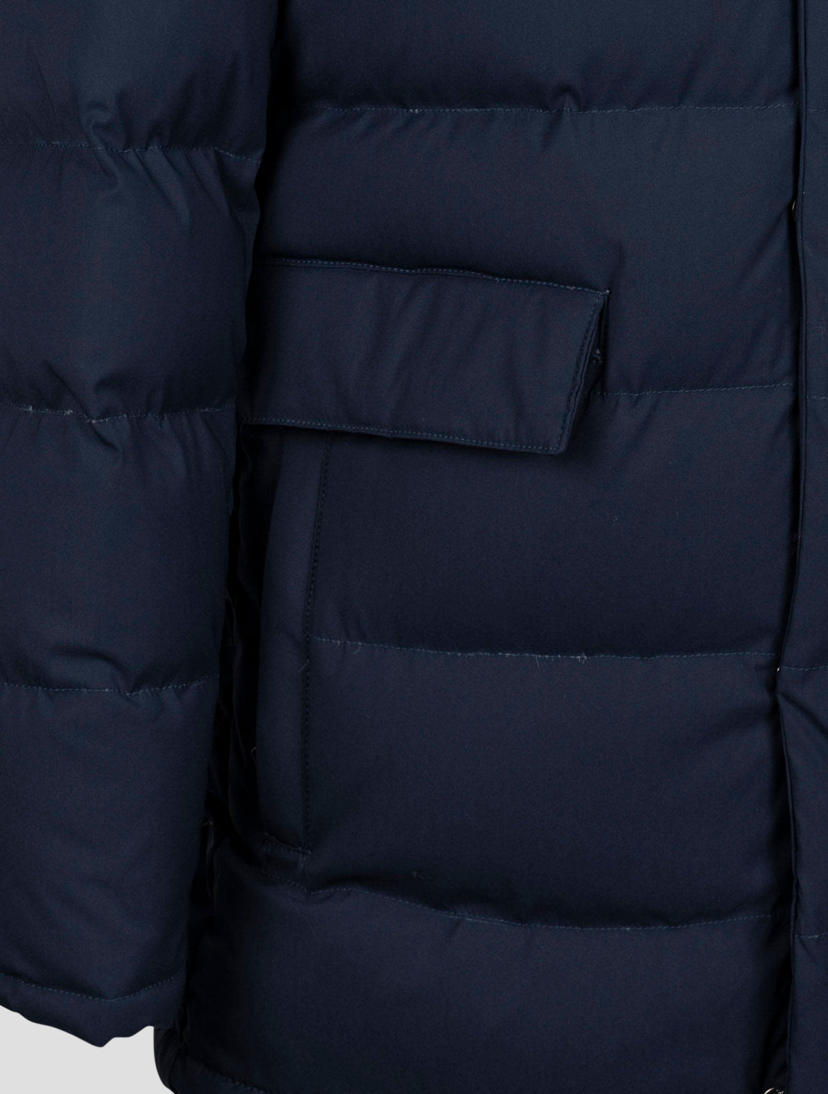Isaia Blue Wool Pa Silk Coat