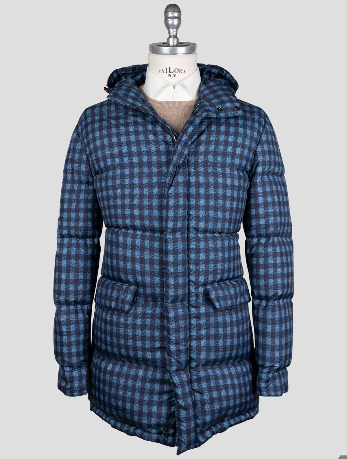 Isaia Blue Polyester Coat