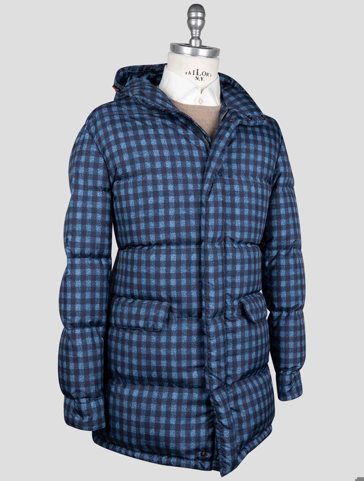 Isaia Isaia Blue Polyester Coat Blue 001