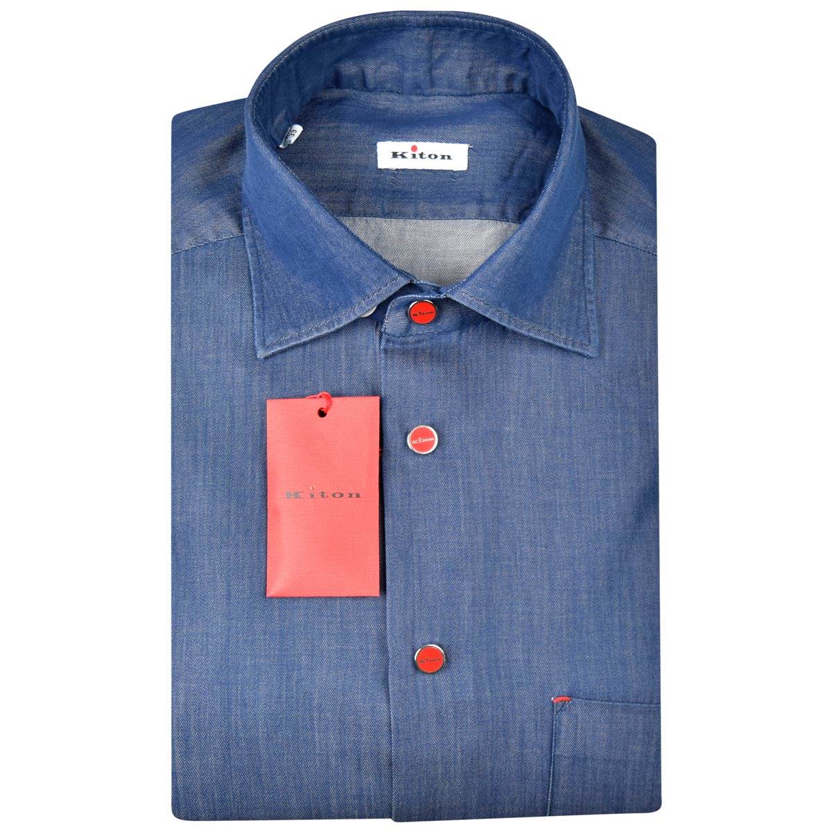 Kiton KITON Blue Cotton Shirt Blue 000