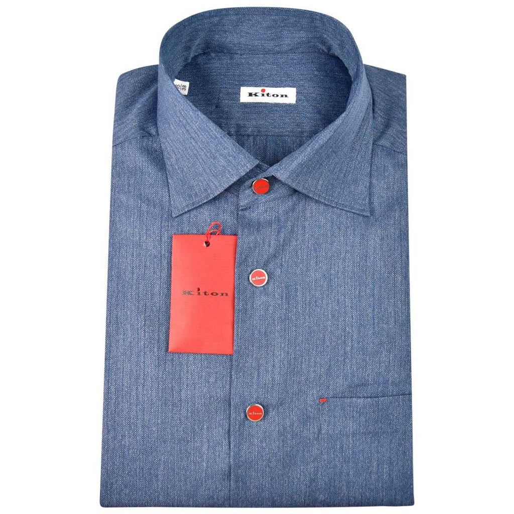 Kiton KITON Blue Cotton Shirt Blue 000