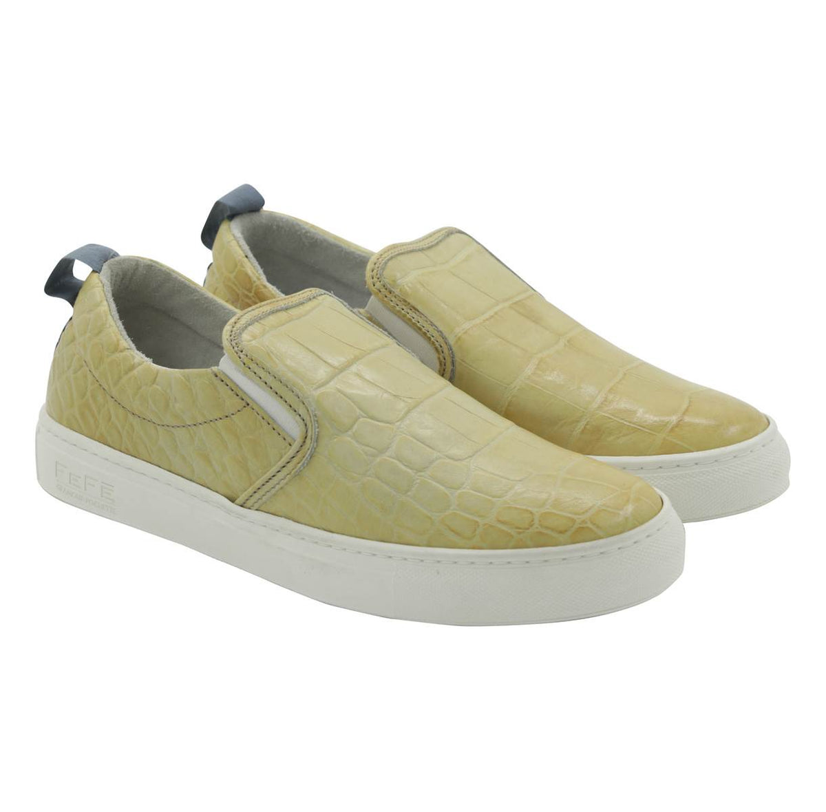 FeFè Napoli Fefè Yellow Leather Slip on Yellow 000