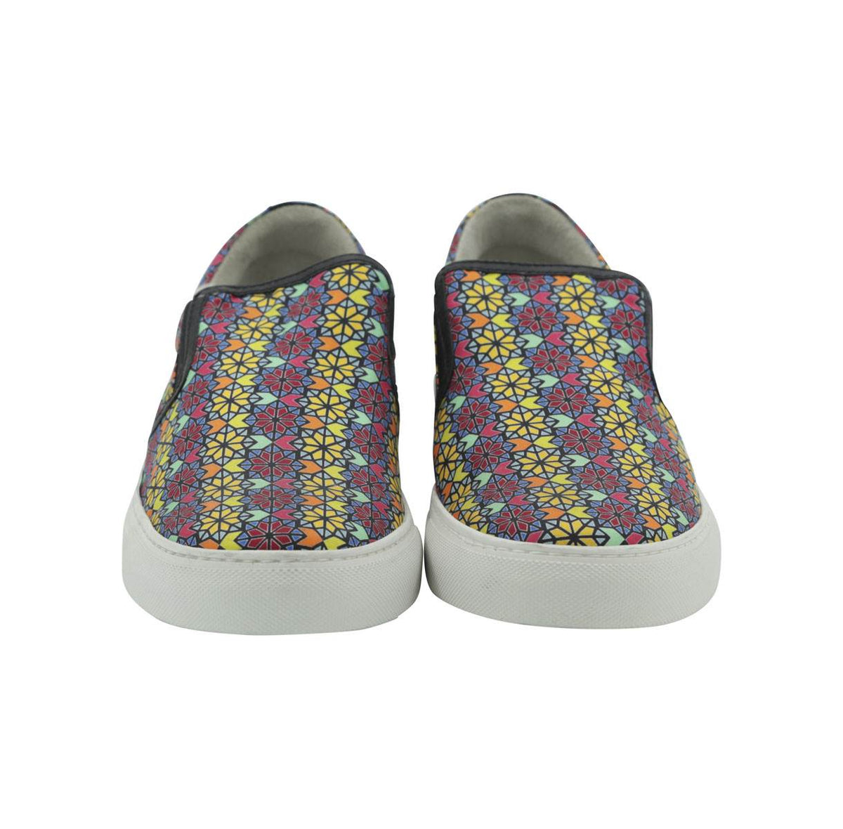 FeFè Napoli Fefè Multicolor Silk Sneakers Slip on Multicolor 001